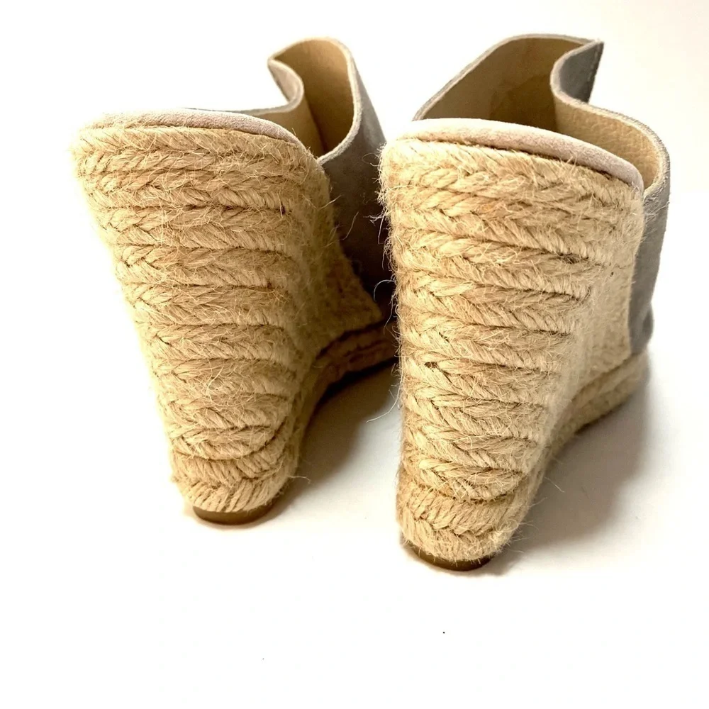 Anthropologie Maypol Suede Wedge Espadrille Slides 8.5 Heels